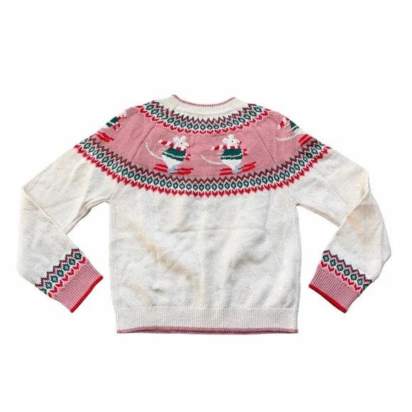 Mini Boden Fair Isle Skiing Mice Sweater Sz 6/7 - Picture 5 of 7